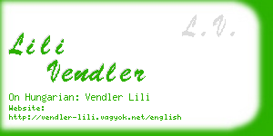 lili vendler business card